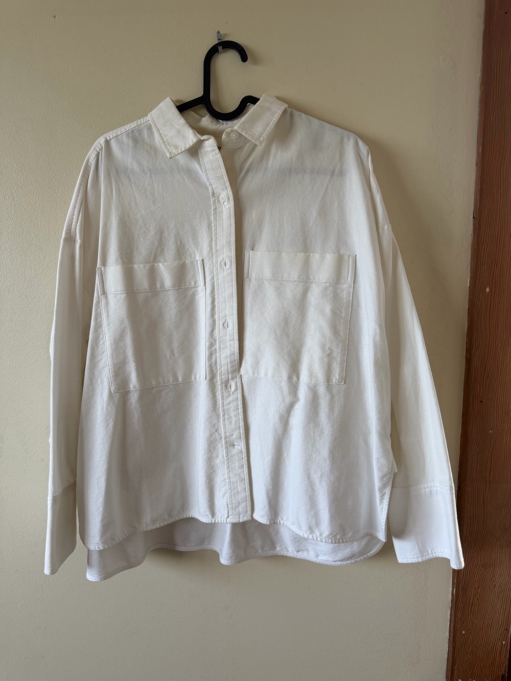 Everlane White Boxy Button-Down Shirt